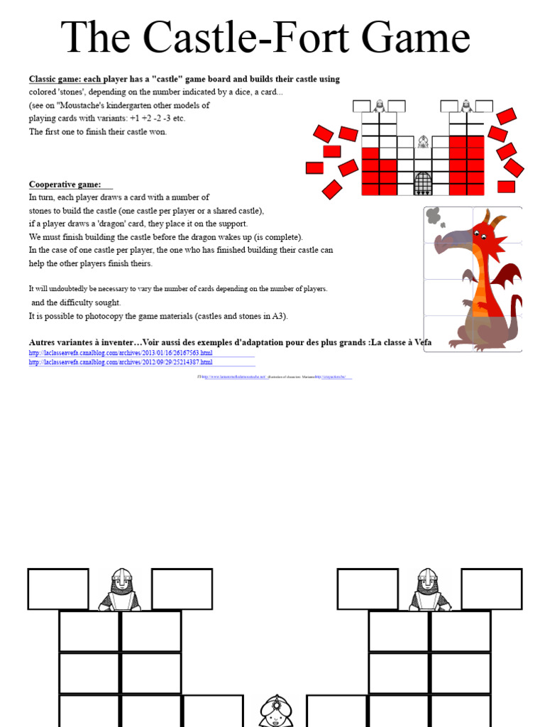Castle-Fort Game Instructions and Variants | PDF
