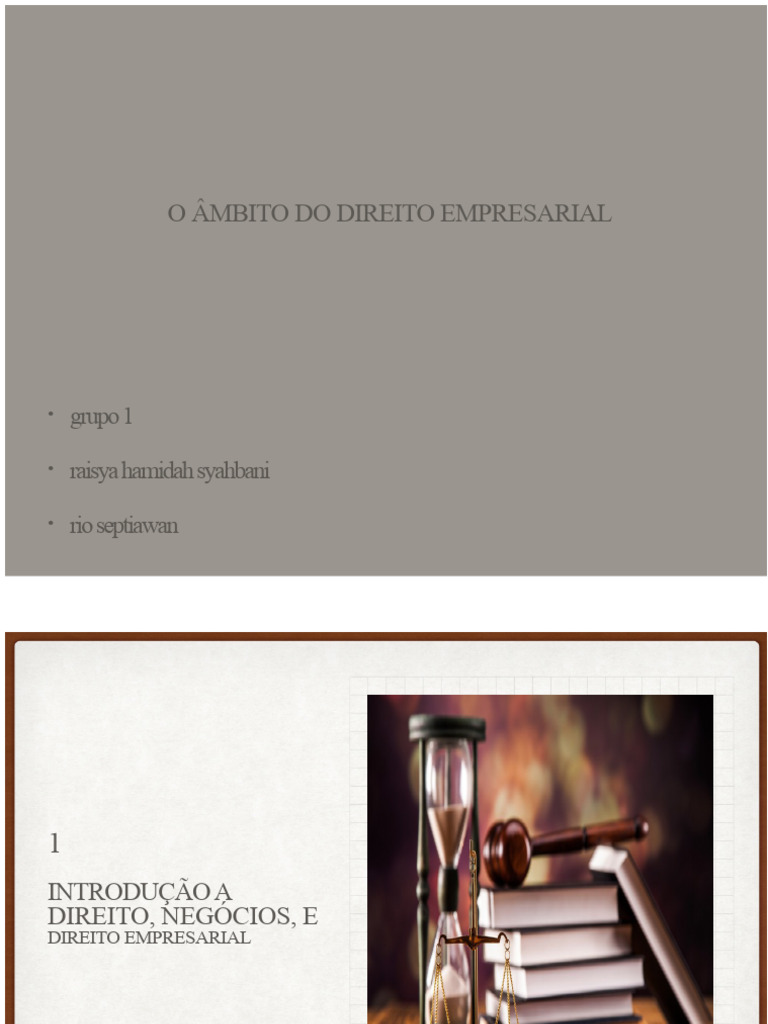 O Escopo do Direito Empresarial (Grupo 1). | PDF | Business | Economia