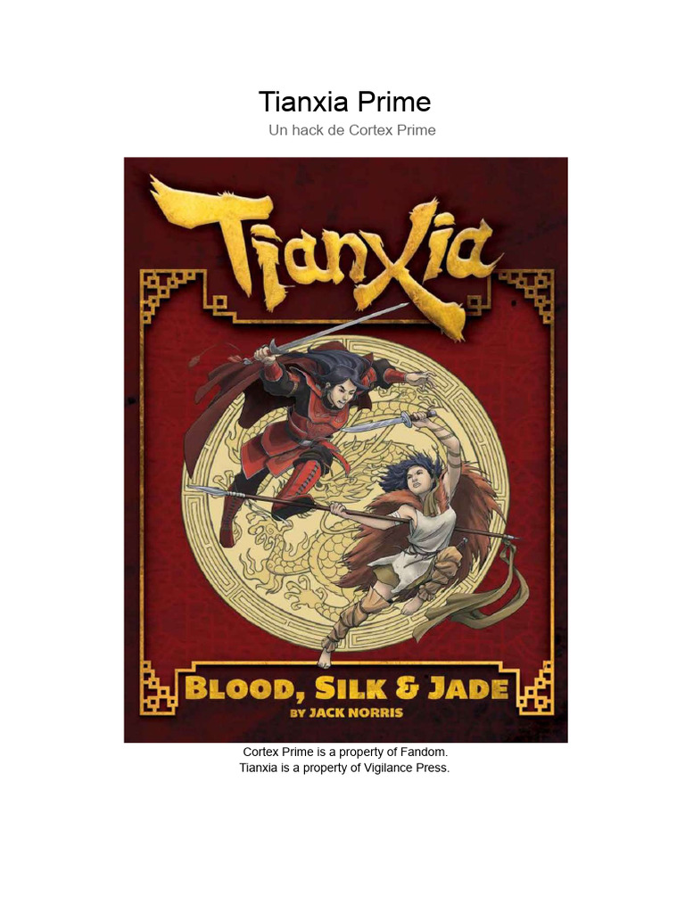 Tianxia Prime: Hack para Cortex Prime | PDF | Qi | Juegos de rol