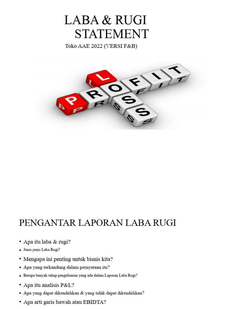 Laporan Laba Rugi | PDF