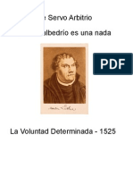 Lutero_La Voluntad Determinada-1525 (de Servo Arbitrio)