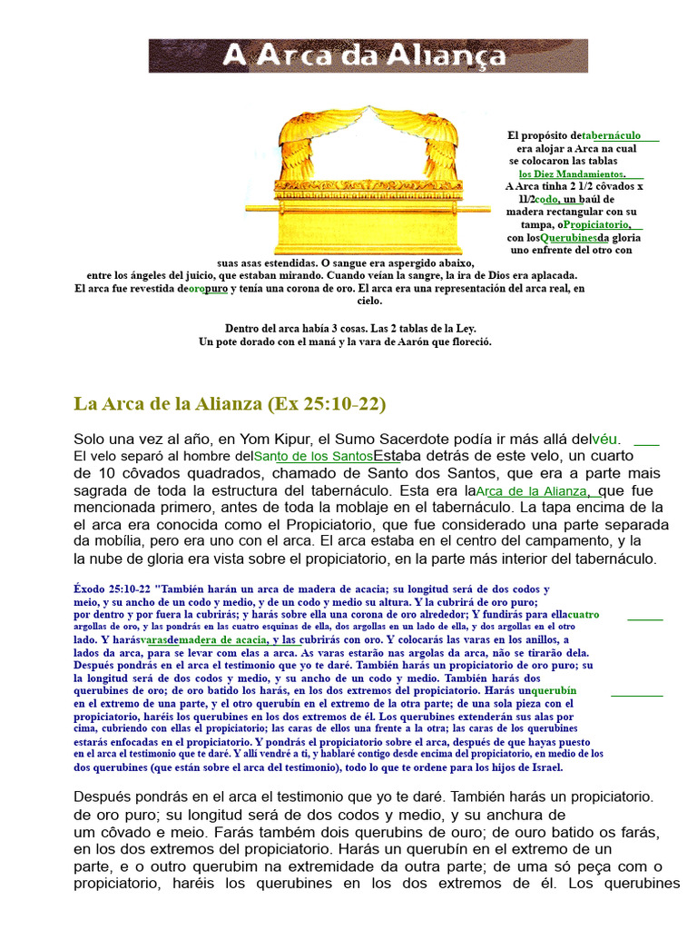 Arca de la Alianza: Significado y Contenido | PDF | Arca de la Alianza ...