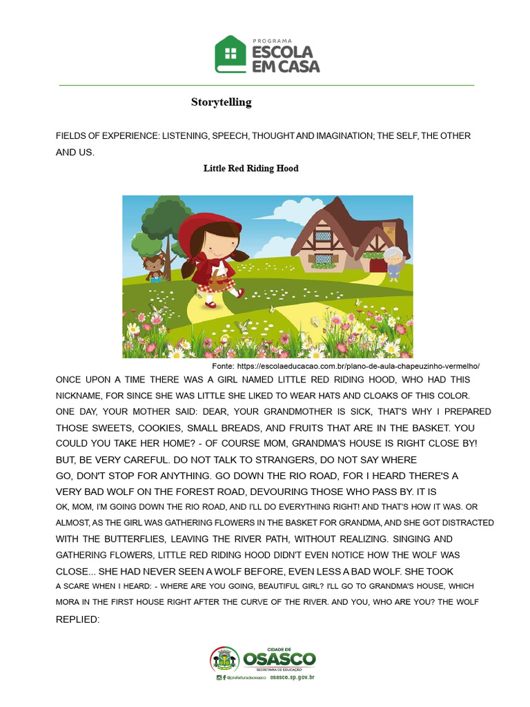 LITTLE RED RIDING HOOD | PDF | Little Red Riding Hood