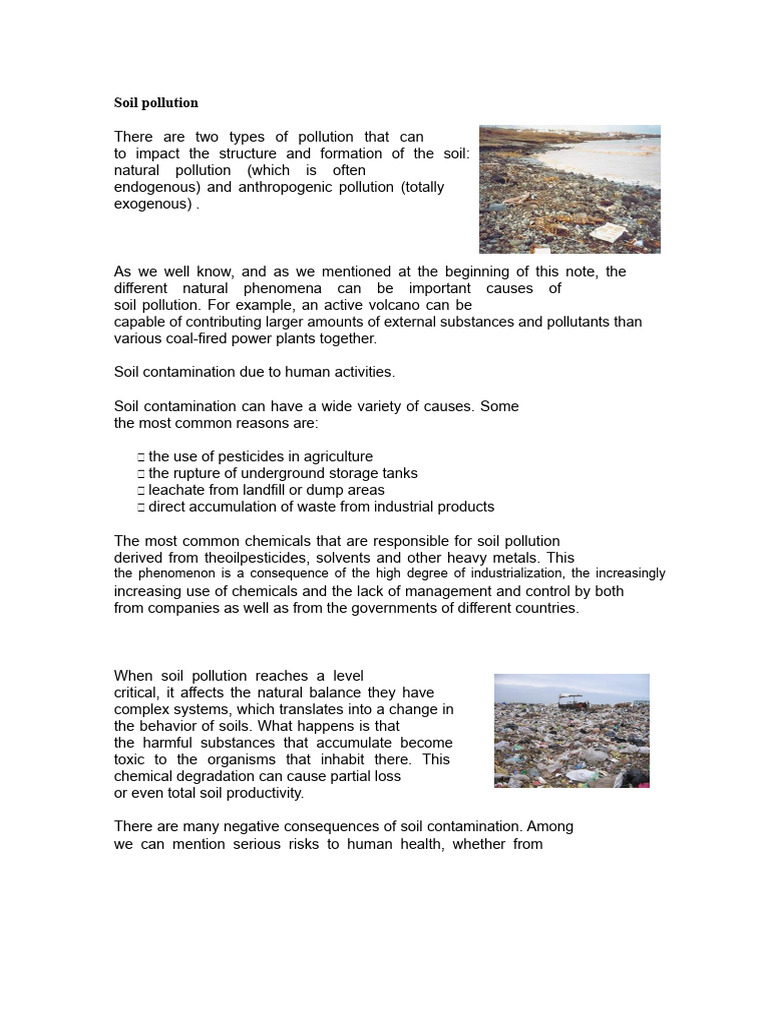 Soil and Water Pollution | PDF | Water Pollution | Pollution