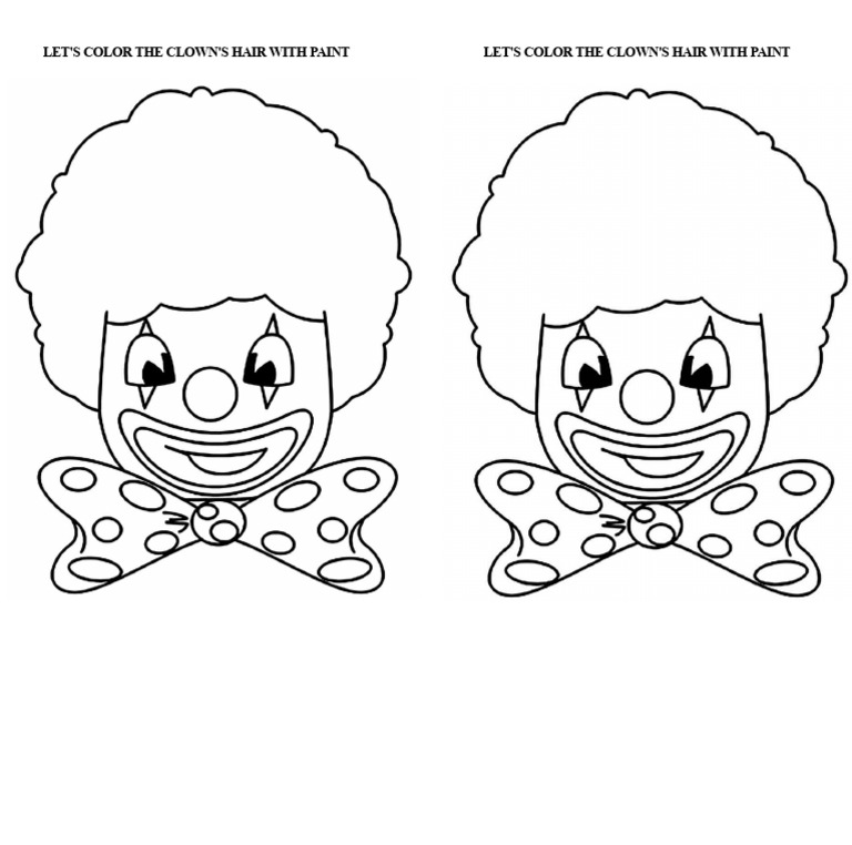 LET'S COLOR THE CLOWN'S HAIR WITH PAINT | PDF