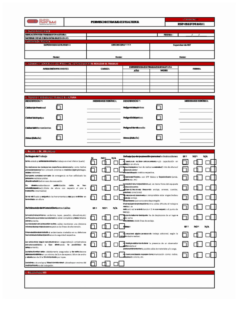 Permis de Travail en Hauteur : Sécurité et Risques | PDF | Sécurité