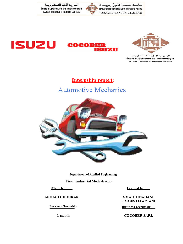 Internship Report on Automotive Mechanics | PDF | Internal Combustion ...
