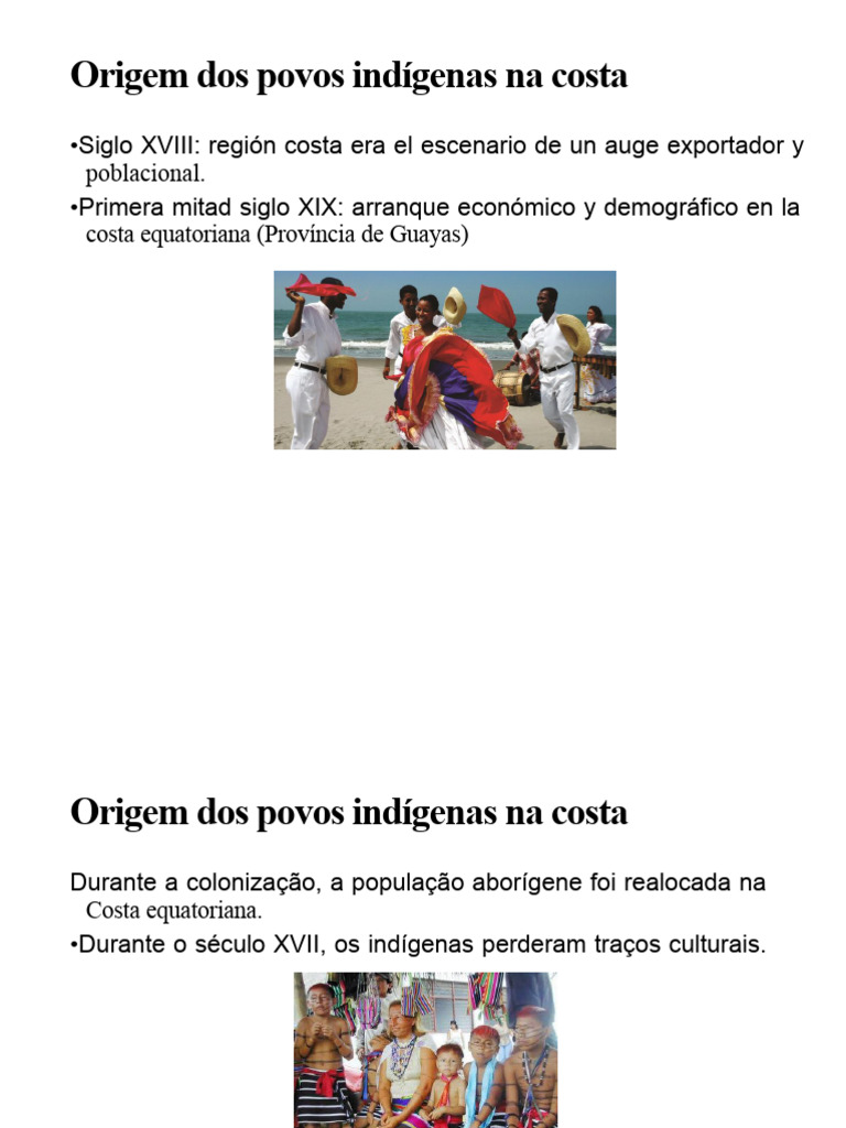 Origem dos Povos Indígenas na Costa | PDF