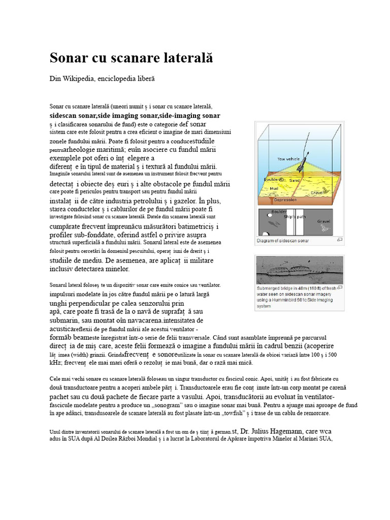 Sonar de Scanare Laterală | PDF