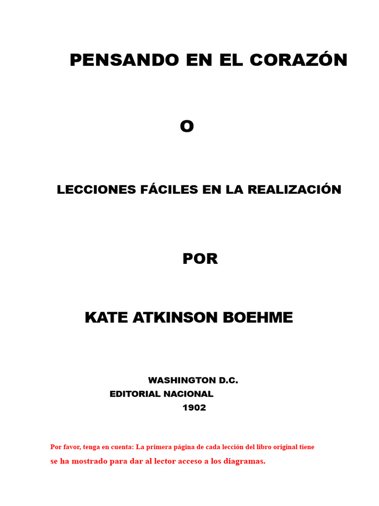 Pensando en El Corazón Kate Atkinson Boehme | PDF | Pensamiento ...