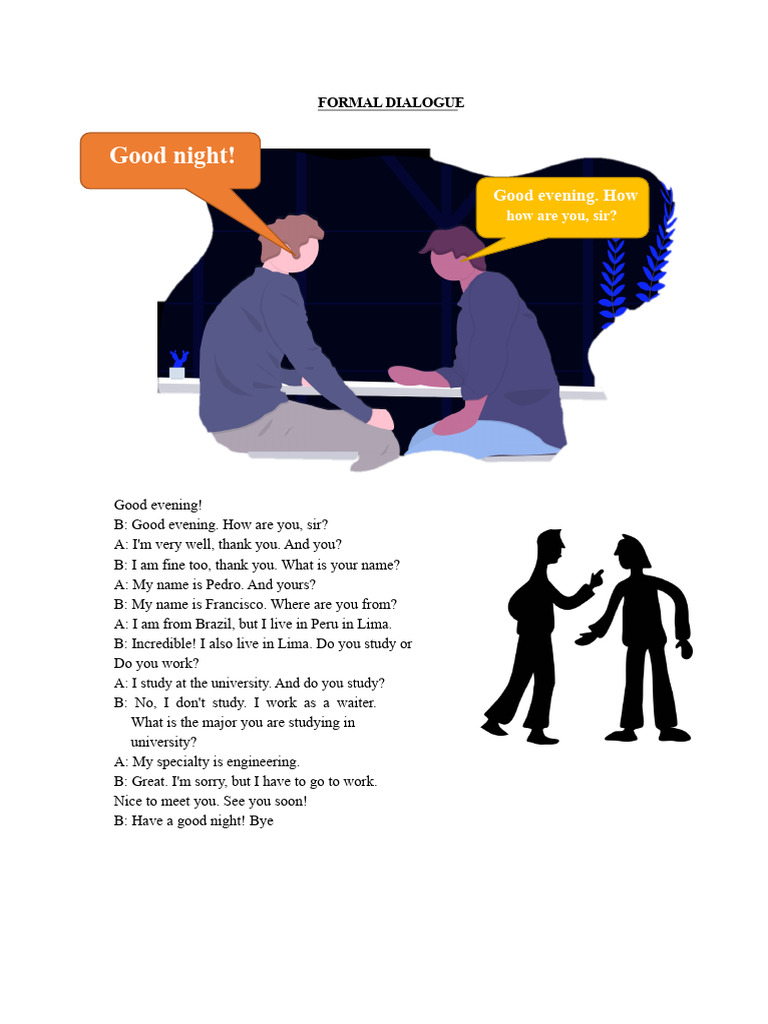Formal and Informal Dialogue Examples | PDF