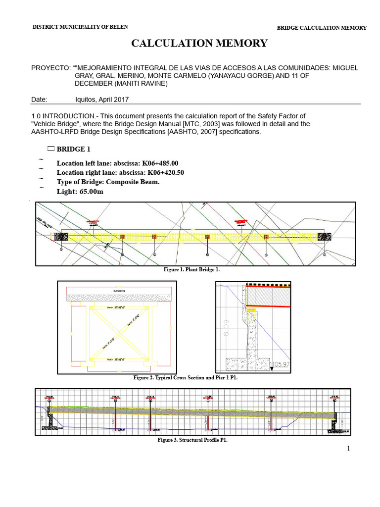 Bridge Design Calculation Report | PDF | Beam (Structure) | Bending