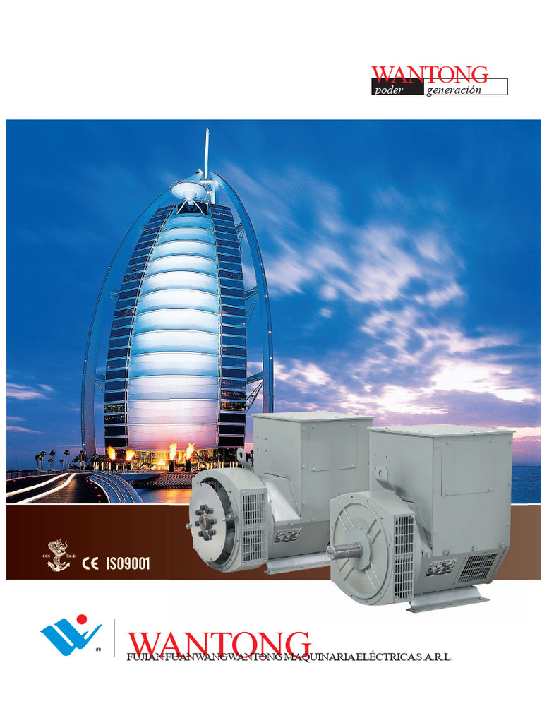 Generadores Sincronos WANTONG: Especificaciones y Eficiencia | PDF ...