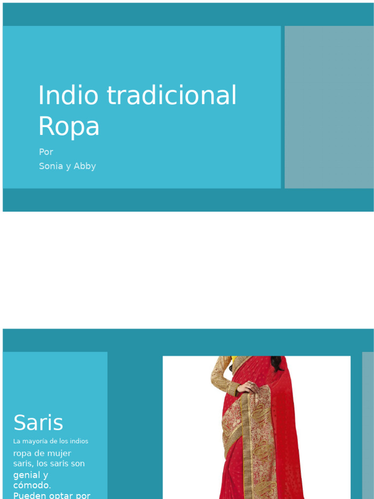 Ropa Tradicional India: Saris y Más | PDF