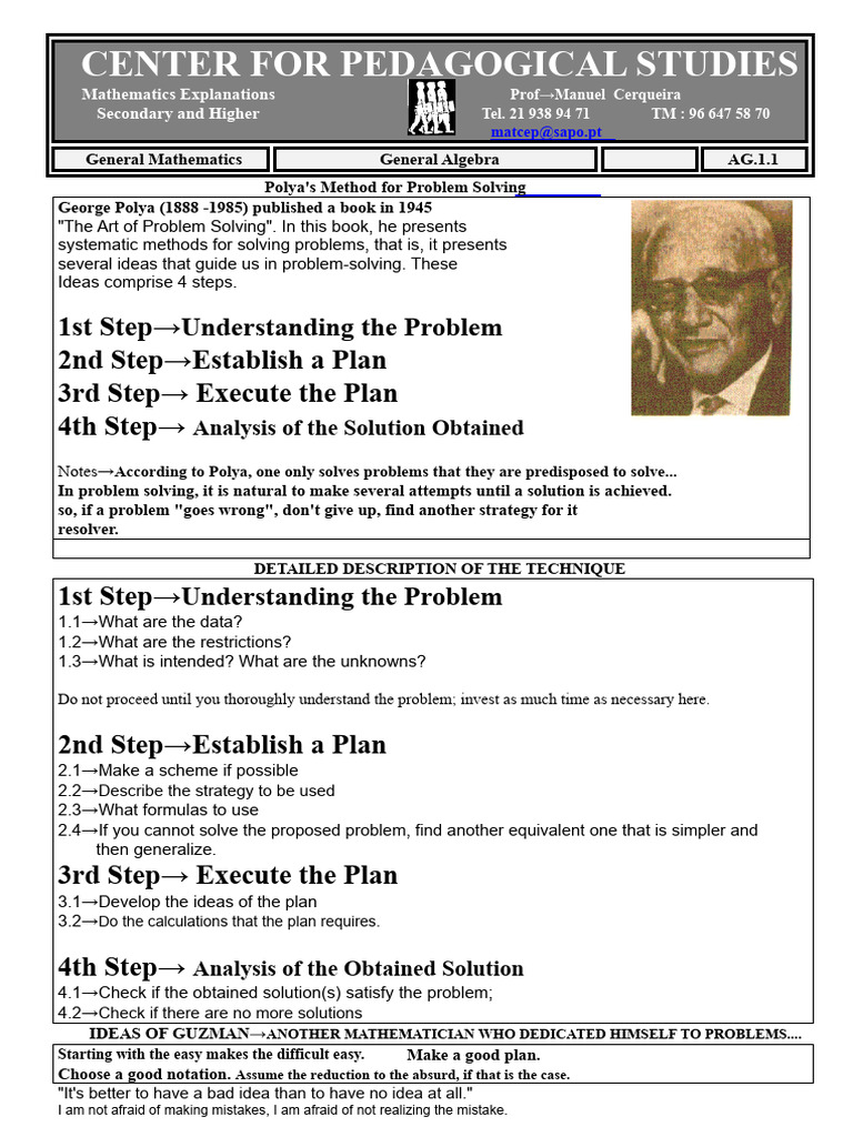 Polya's Method | PDF