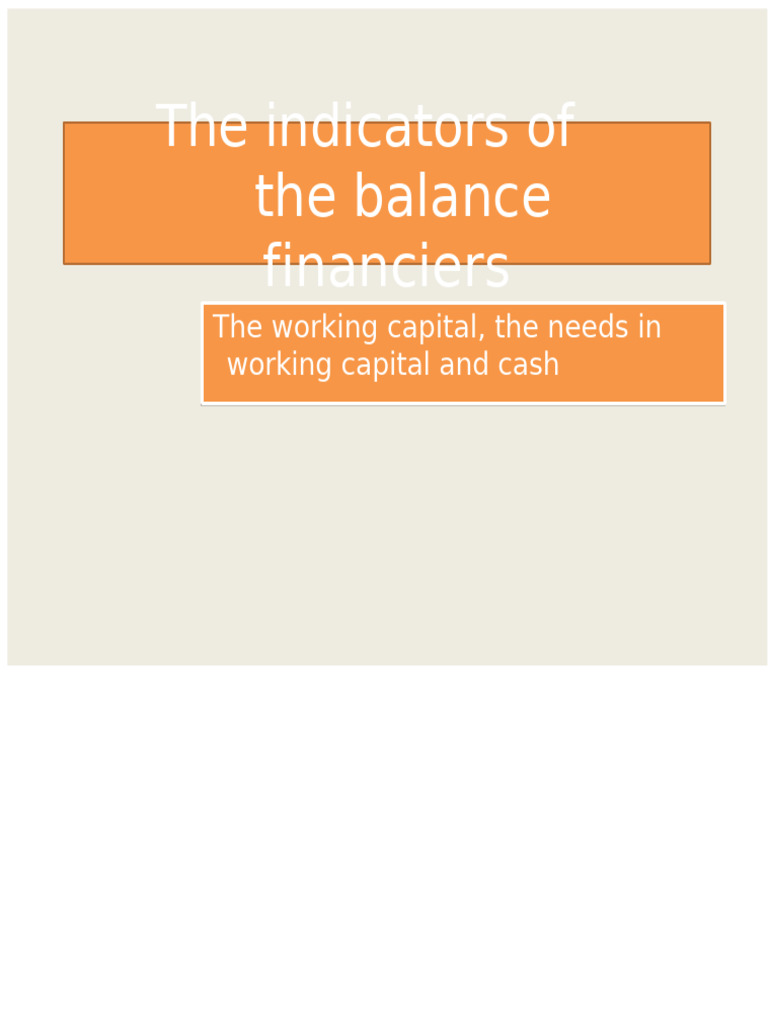 Understanding Net Working Capital Analysis | PDF | Working Capital ...