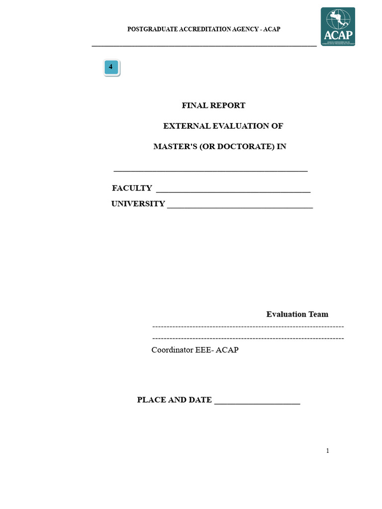 Master's Program Accreditation Evaluation Report | PDF | Postgraduate ...