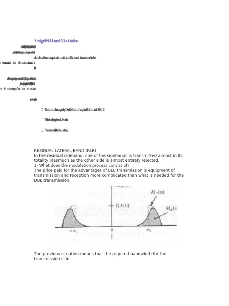 Vestigial Sideband Modulation | PDF | Broadcasting | Signal Processing