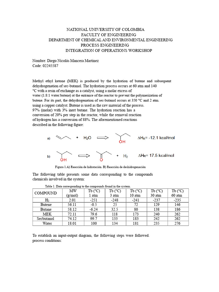 MEK Production Process Overview | PDF | Chemical Reactor | Mole (Unit)