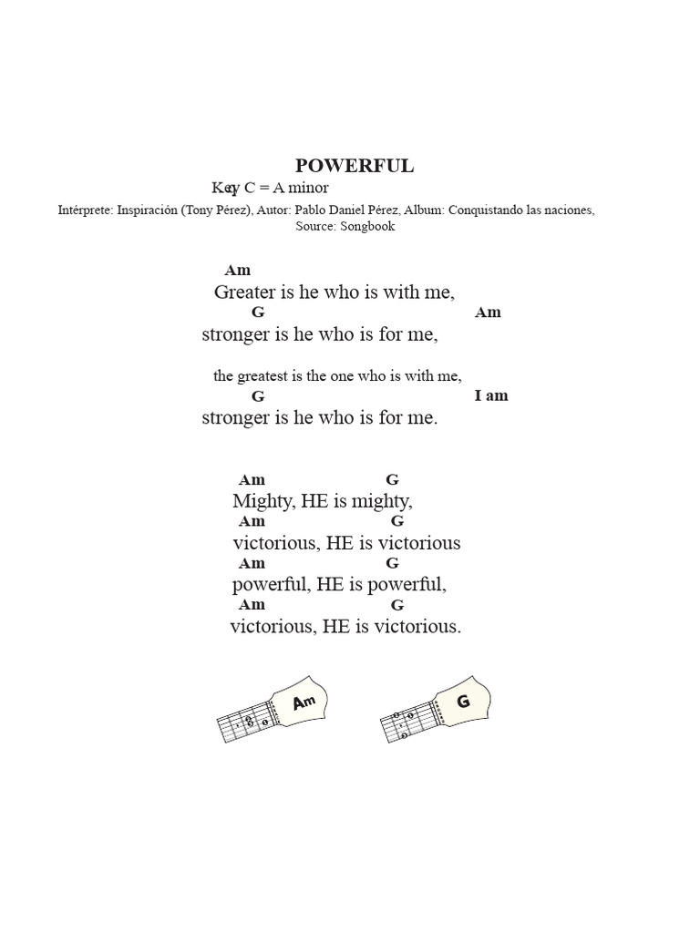 Powerful Song Lyrics - Conquistando las Naciones | PDF