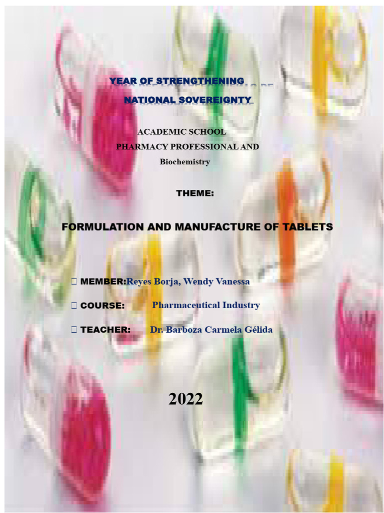 Formulation and Preparation of Tablets Original 1 | PDF | Tablet ...
