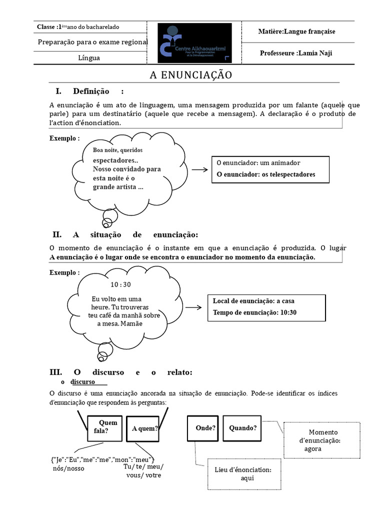 Entendendo a Enunciação na Linguagem | PDF | Discurso
