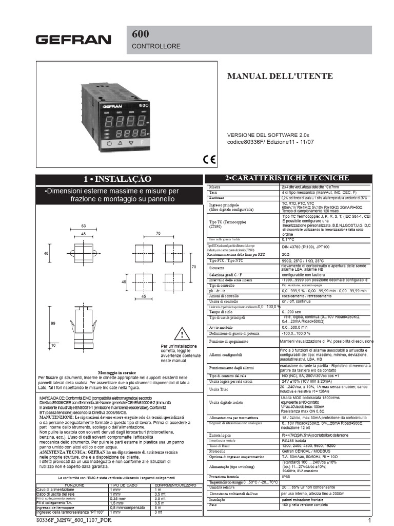 Gefran 600 PDF | PDF
