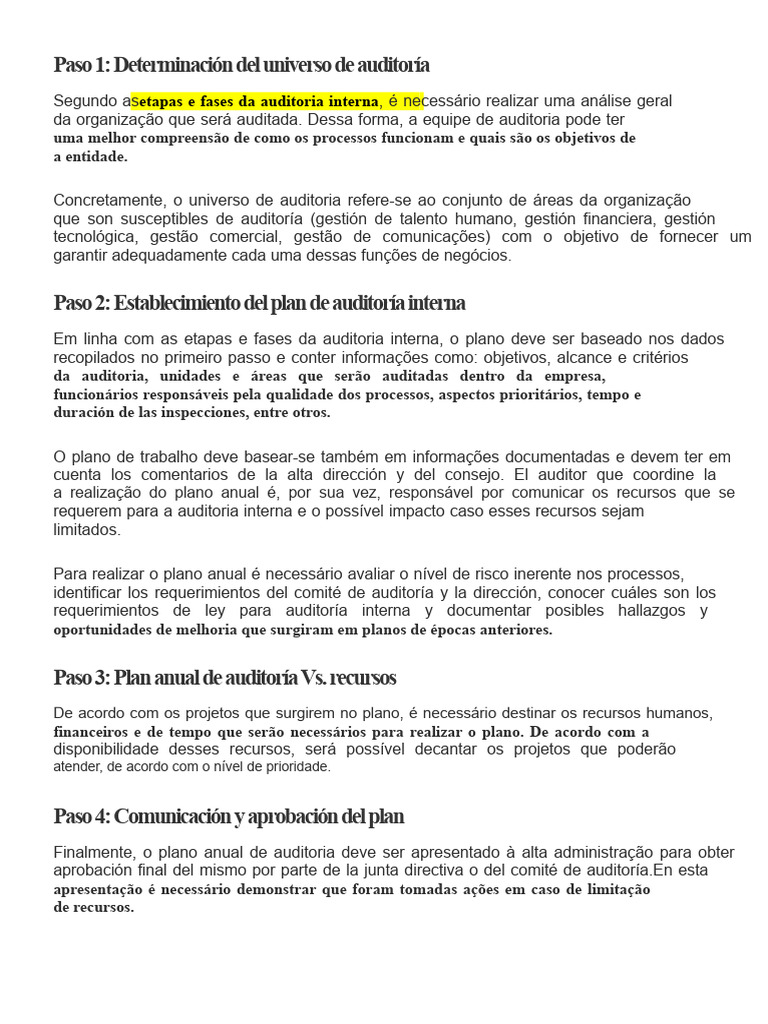 Guia para Planejamento de Auditoria Interna | PDF | Auditoria interna