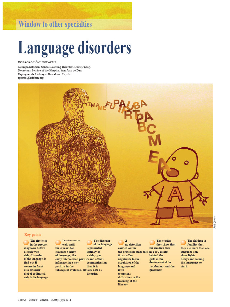 Language Disorders in Children: Diagnosis and Impact | PDF | Speech ...