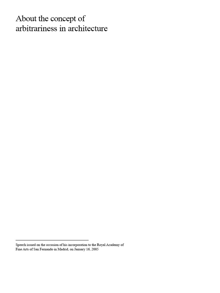 Arbitrariness in Architectural Design | PDF | Column