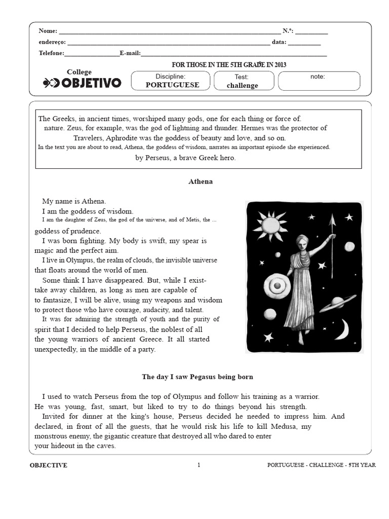 Athena's Tale: Perseus and Medusa | PDF | Athena | Medusa