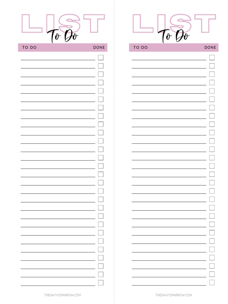 To Do List Templates 6 | PDF