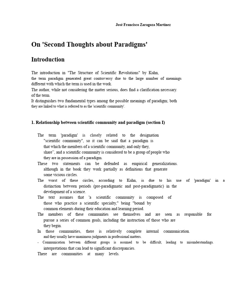 Understanding Paradigms in Science | PDF | Paradigm | Knowledge