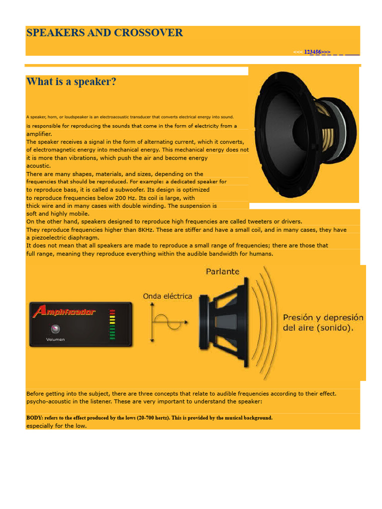 Understanding Speakers and Crossover Types | PDF | Loudspeaker ...