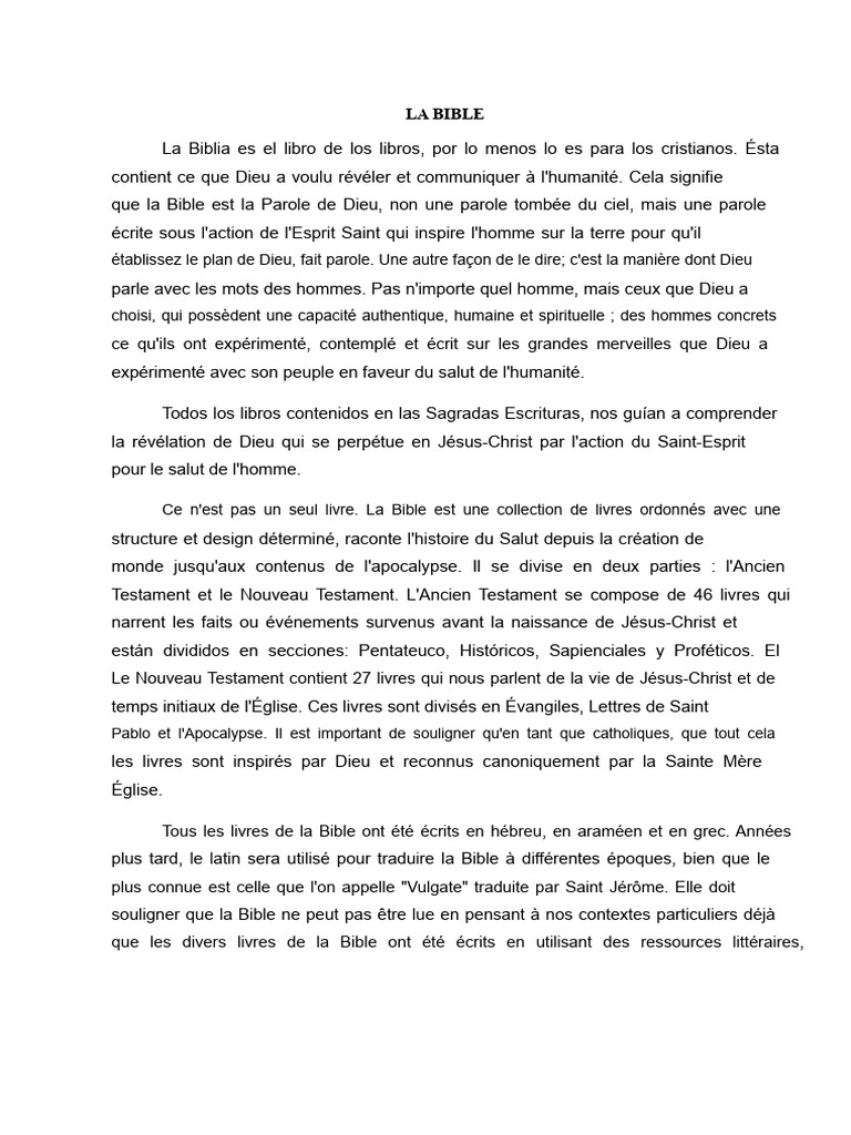 Comprendre la Bible et ses genres littéraires | PDF | Bible | Canon ...