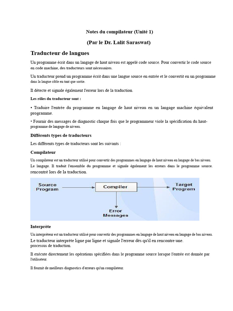 Types de traducteurs en programmation | PDF | Compilateur | Code source