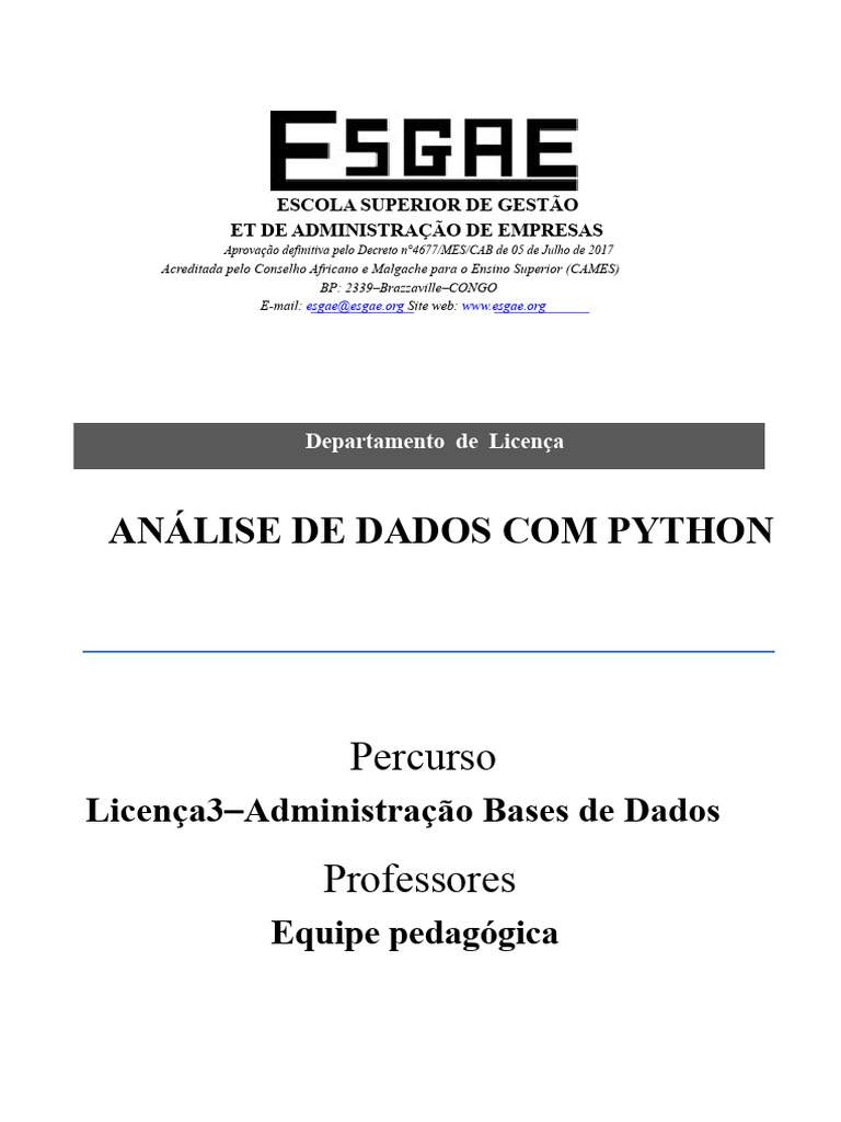 Análise de Dados com Python: Curso Completo | PDF | Python (linguagem ...