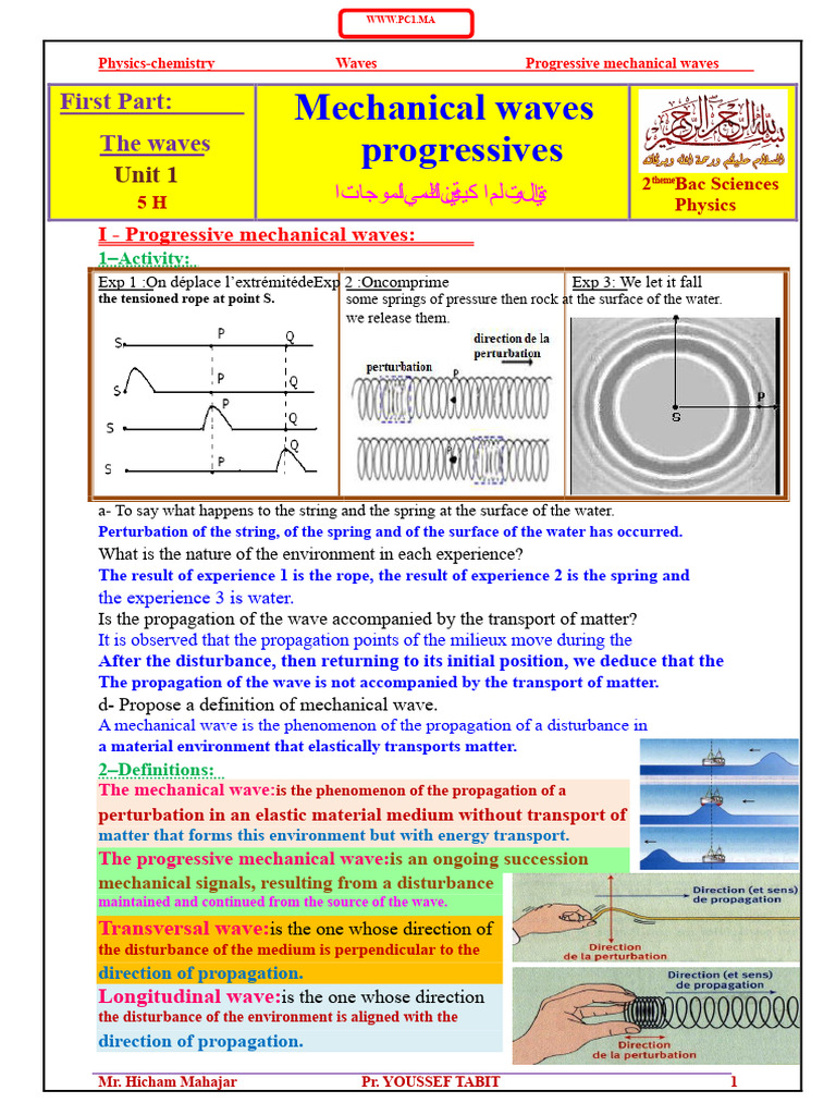 Understanding Progressive Mechanical Waves | PDF | Waves | Sound