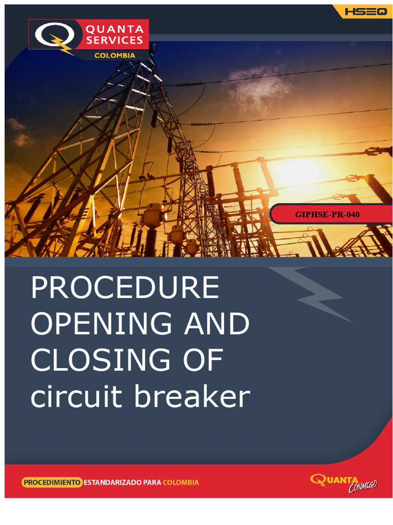 Circuit Breaker Operation Procedure | PDF | Fuse (Electrical ...