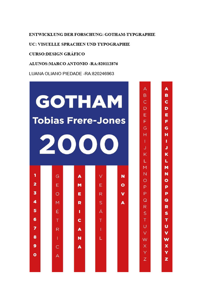 Gotham Schriftart Forschung | PDF