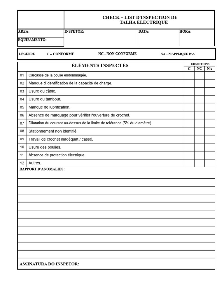 inspection-lectrique-checklist-talha-pdf