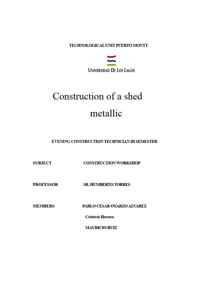 Metal Shed Construction Guide | PDF | Welding | Construction