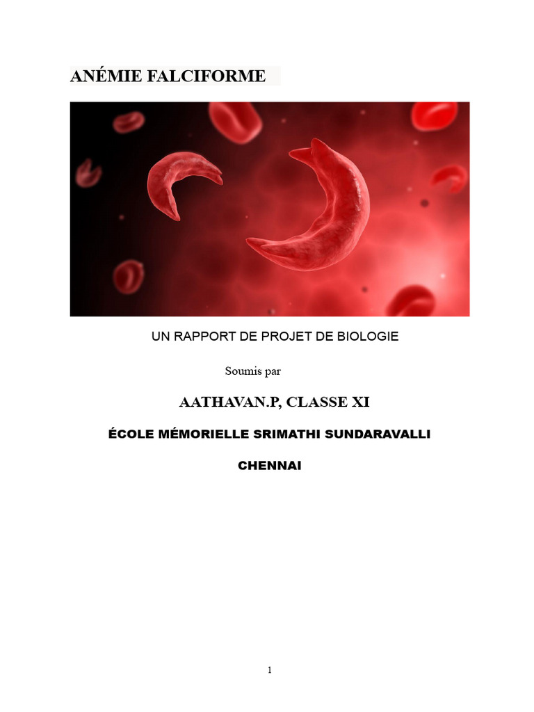 Comprendre l'anémie falciforme | PDF | Anémie | Accident vasculaire ...