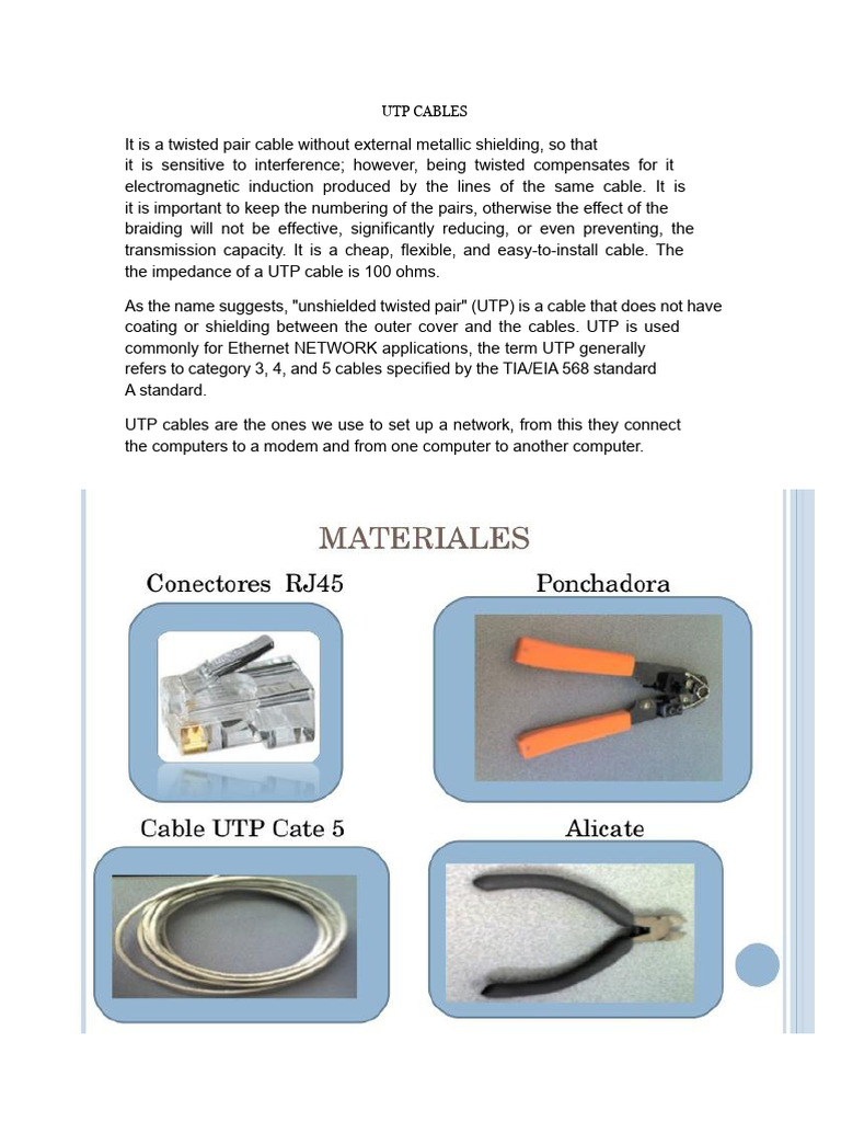 Understanding UTP Cables and Standards | PDF | Electrical Engineering ...