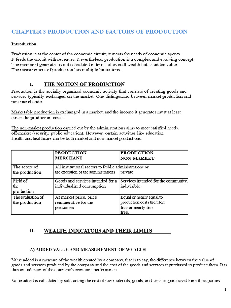 Understanding Production and Economic Factors | PDF | Gross Domestic ...