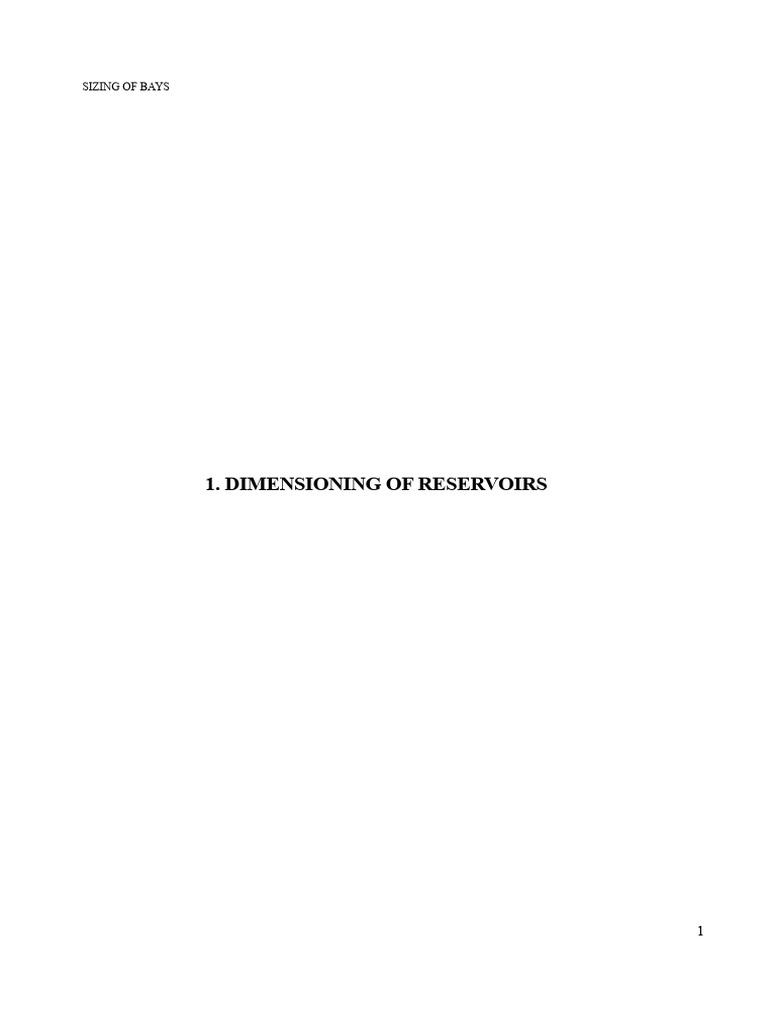 Reservoir Sizing and Capacity Analysis | PDF | Reservoir | Discharge ...
