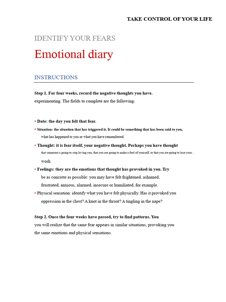 Emotional Diary PDF | PDF