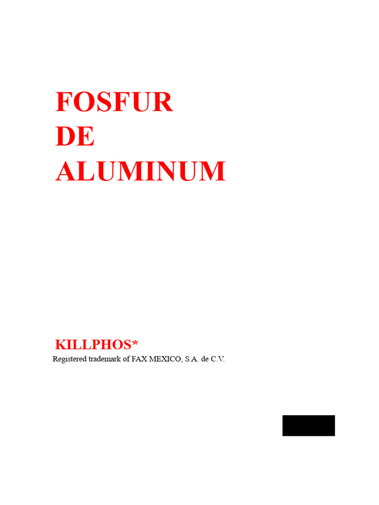 Aluminum Phosphide Fumigation Guide | PDF | Tablet (Pharmacy) | Sensor
