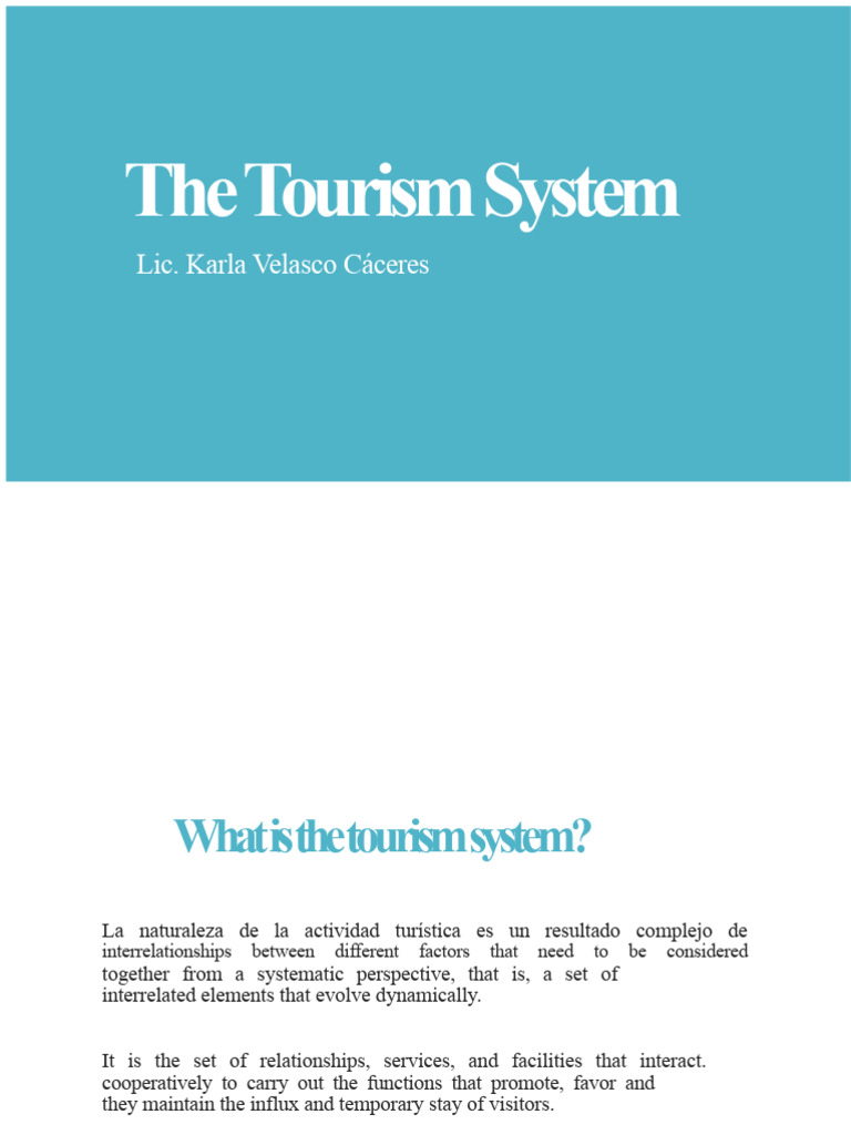 Understanding the Tourism System | PDF | Tourism | Demand