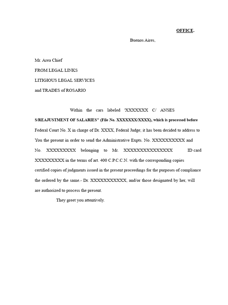 Legal Document Submission for Salary Reajustment | PDF